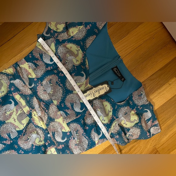 New with tags voodoo vixen teal peacock dress - Picture 14 of 16